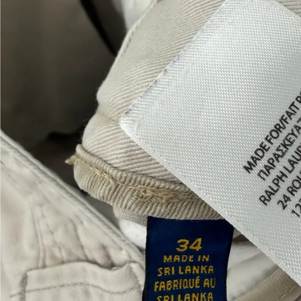Polo Ralph Lauren Gellar cargo light khaki short men’s 34 utility preppy